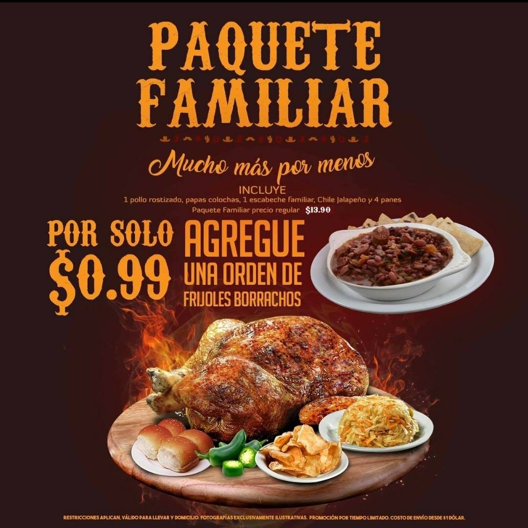 Pollos Real - 🤠 #PaqueteFamiliarPromoción Un pollo entero,...