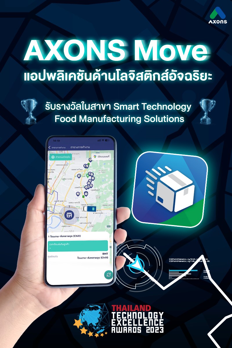 AXONS - 🏆🌐 AXONS Move แอปพลิเคชั่นด้านโลจิสติกส์อัจฉริยะ... | Facebook