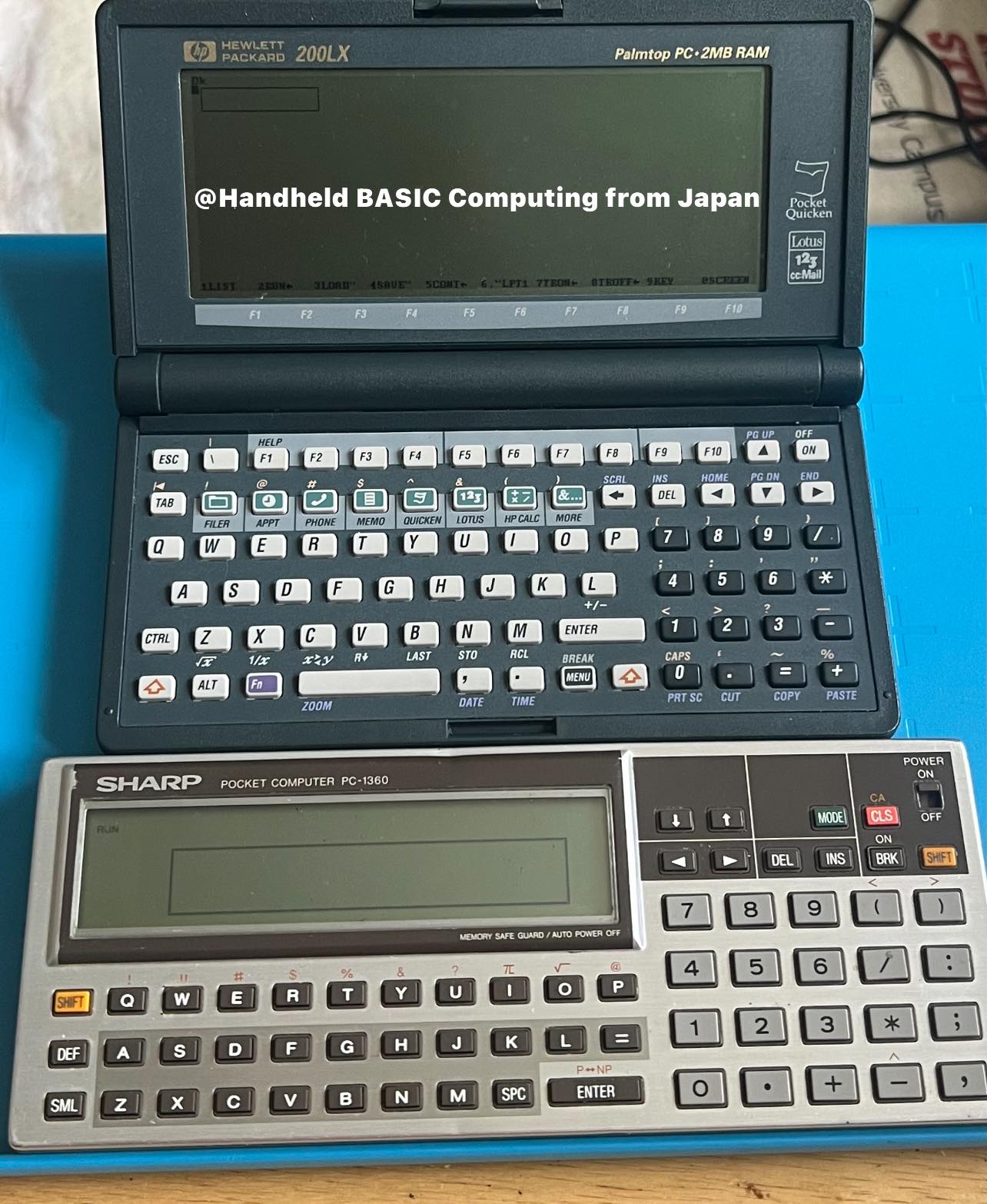 Comparing Sharp PC-1360 and HP 200LX pocket computers' BASIC