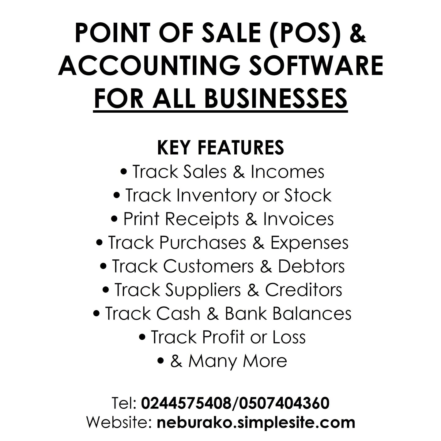 Accounting Software & Point of Sale POS Software Solutions - Ghana | Accra