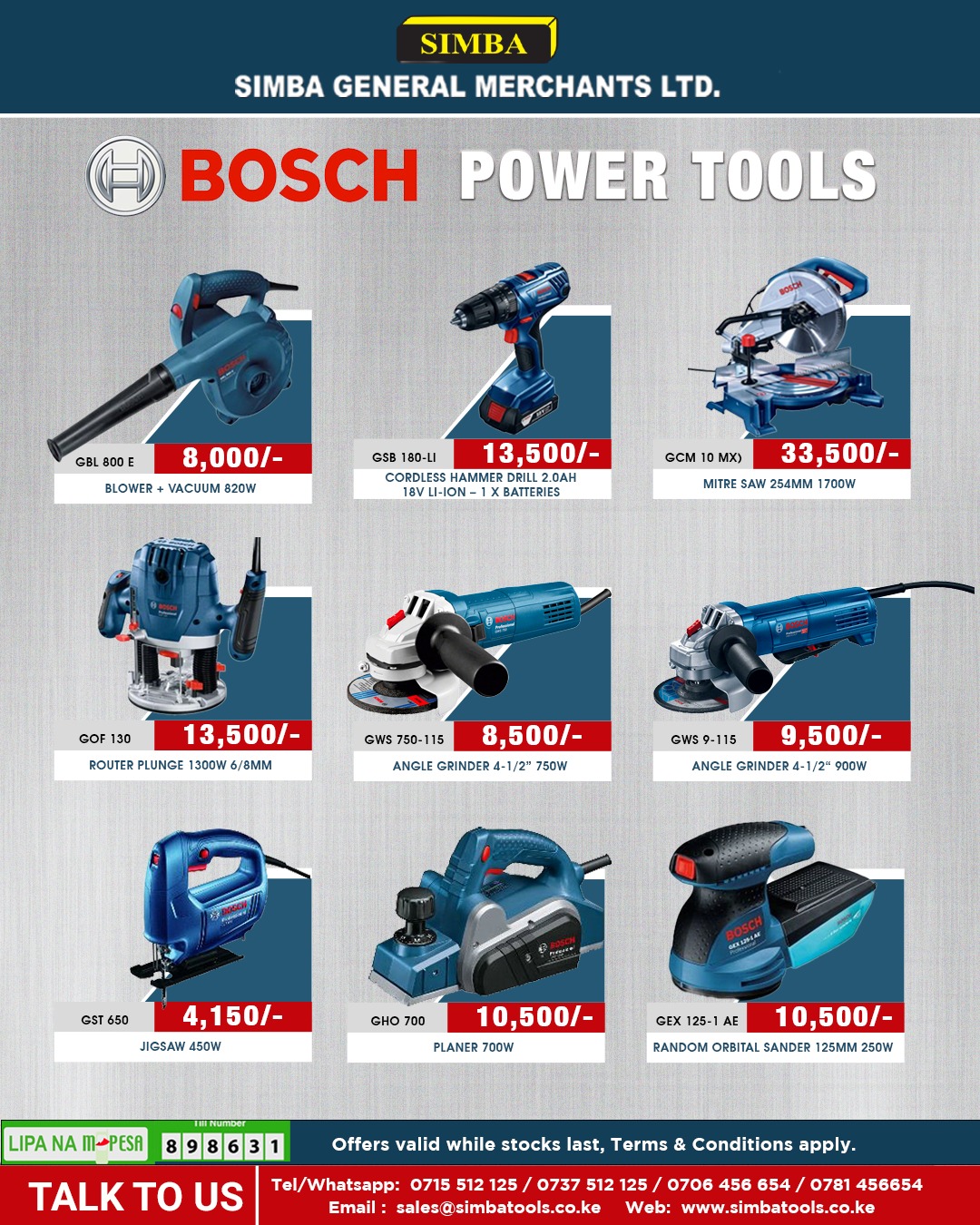 Simba - Hammers, Miter Saws, Grinders, Planers, and more! Meet the # ...