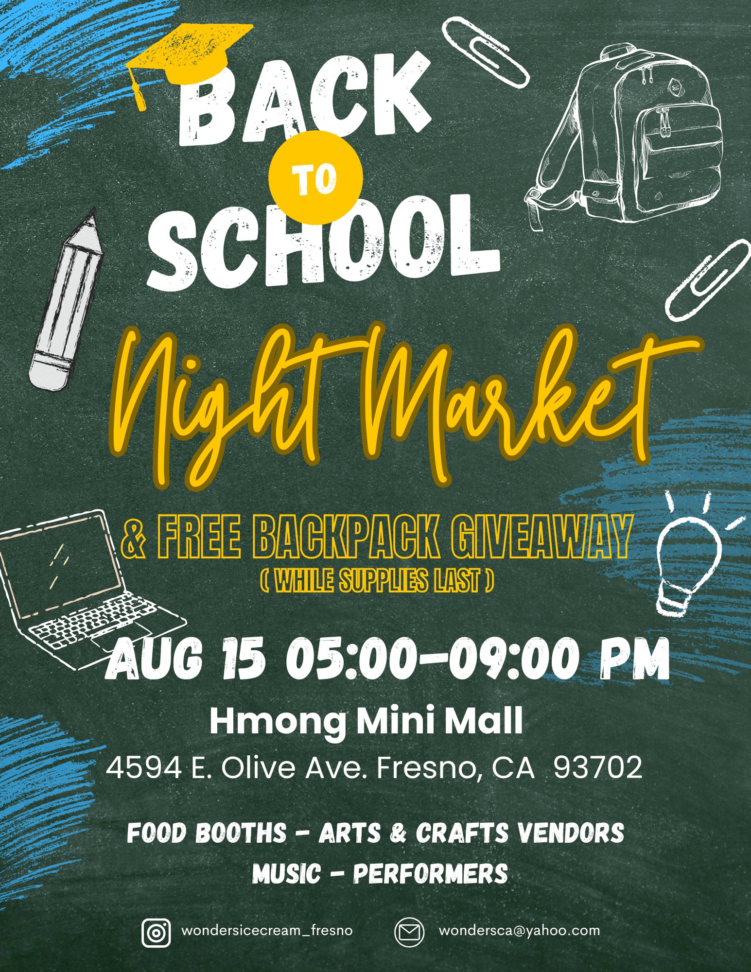 Back to school night market at Hmong mini mall