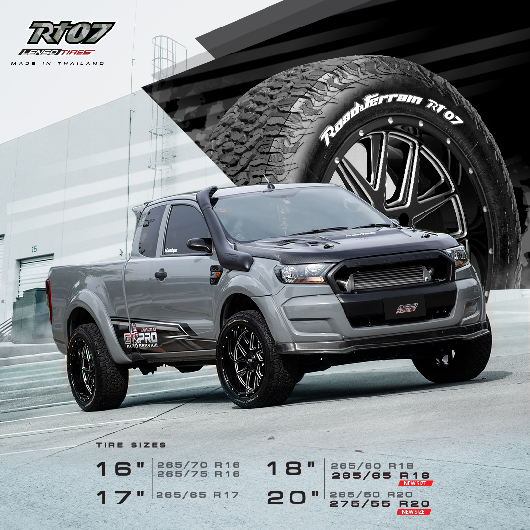 LENSO TIRES - RT07 สเป็กใหม่เข้ามาแล้ว!! เสริมให้ดูเต็ม... | Facebook