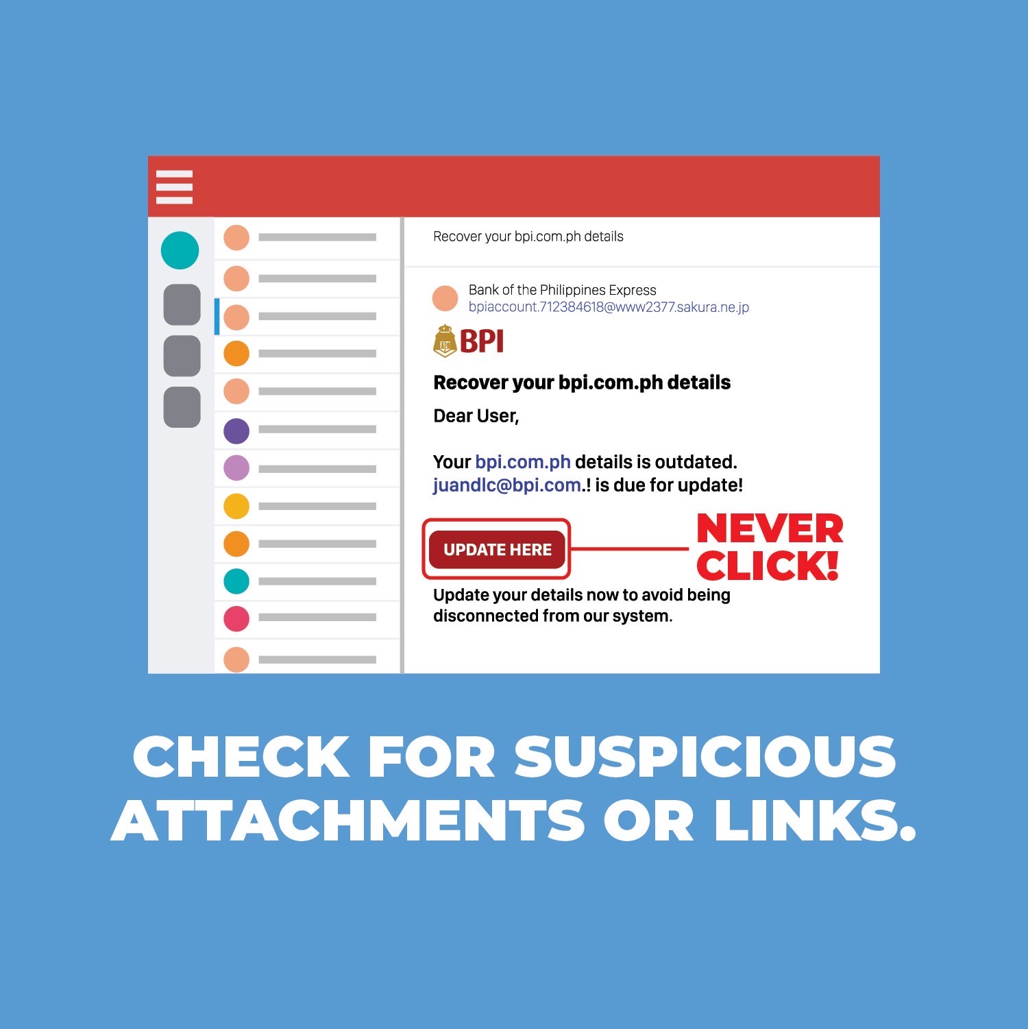 BPI - #BPIcybersecuriTips: What are the tell-tale signs of...