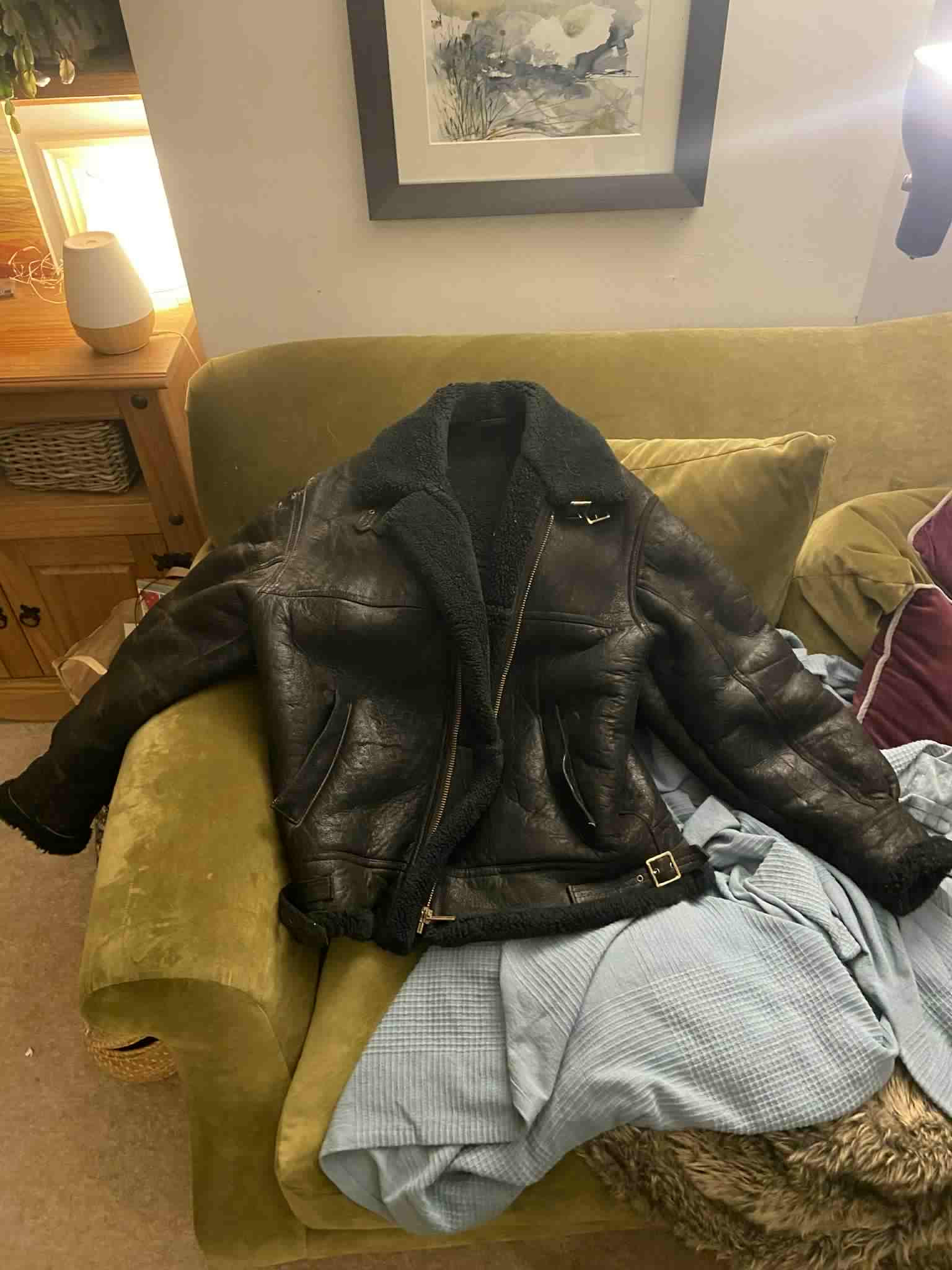 AJATAR FRIITALA, Mens vintage Sheepskin Suede Leather Shearling 