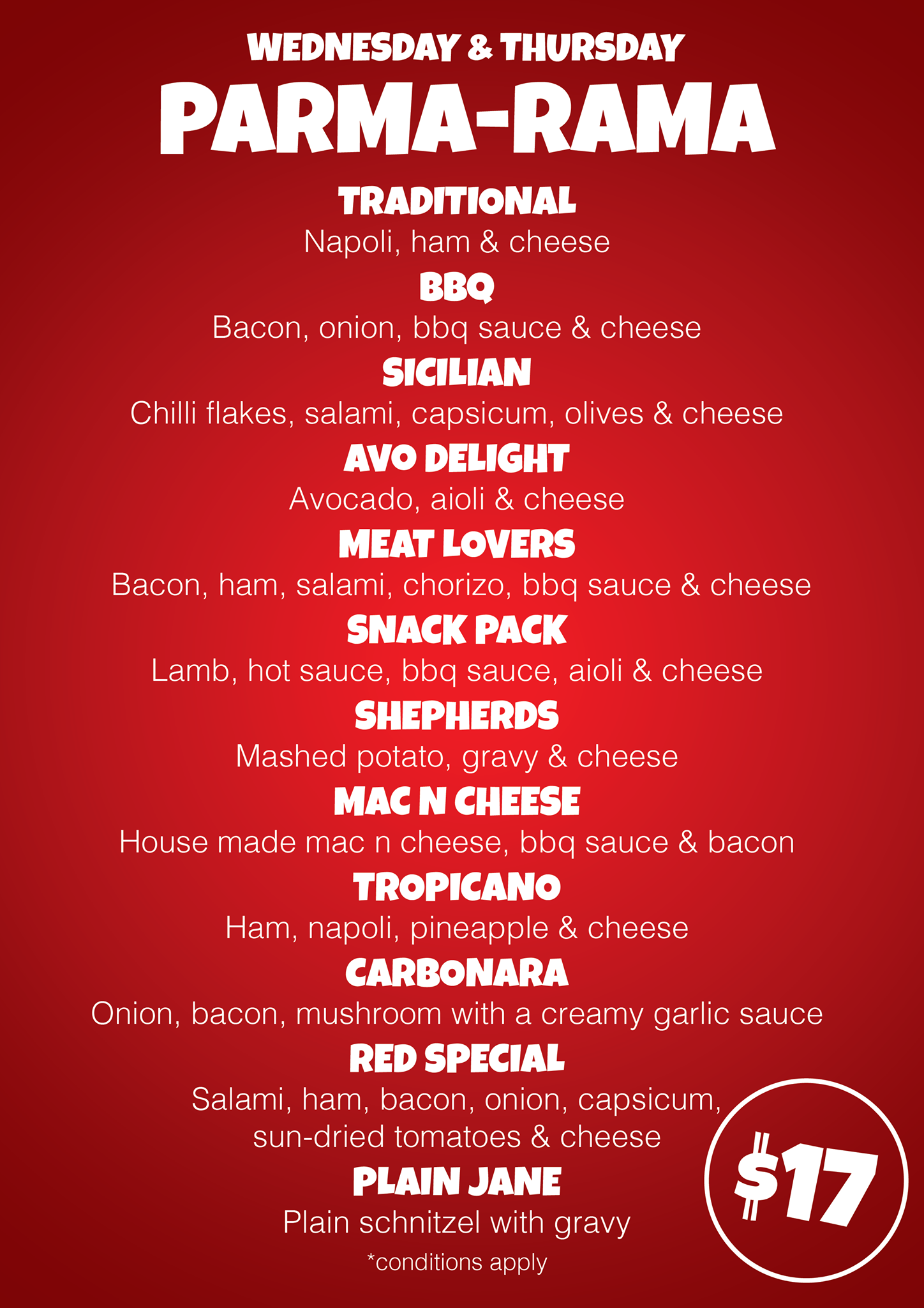 Red Lion Hotel - Our Parma-Rama night is BACK tonight!... | Facebook