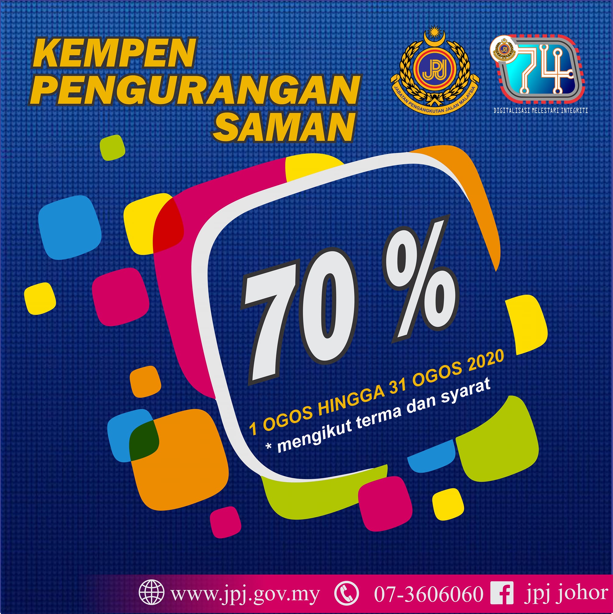 JPJ - 70% DISKAUN BAGI PEMBAYARAN SAMAN JPJ DAN SPAD SEMPENA BULAN ...