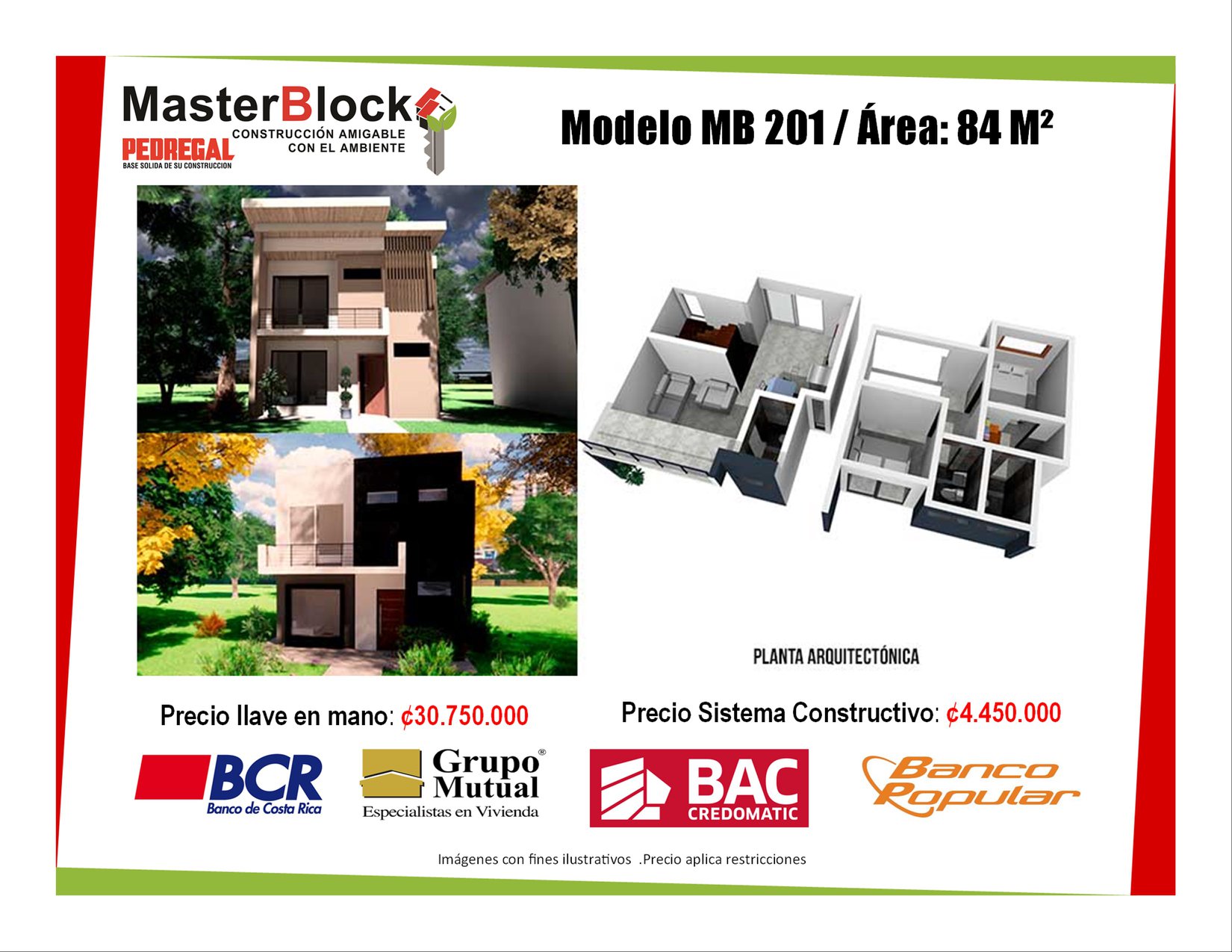 MasterBlock - Modelo MB201 de 84m2 Este modelo cuenta con... | Facebook