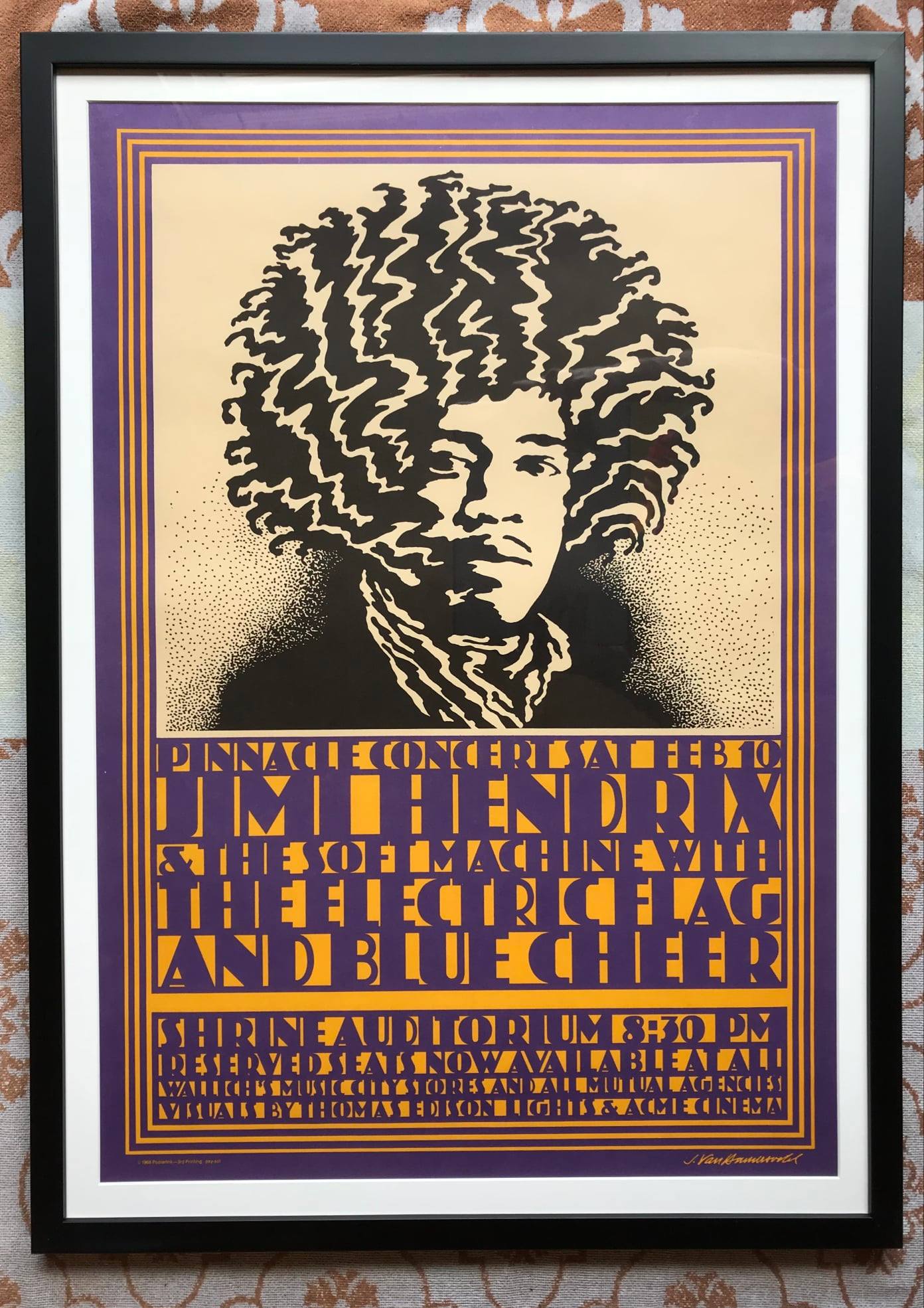 Original 1968 handbill for Blue Cheer, the Electric Flag, Soft