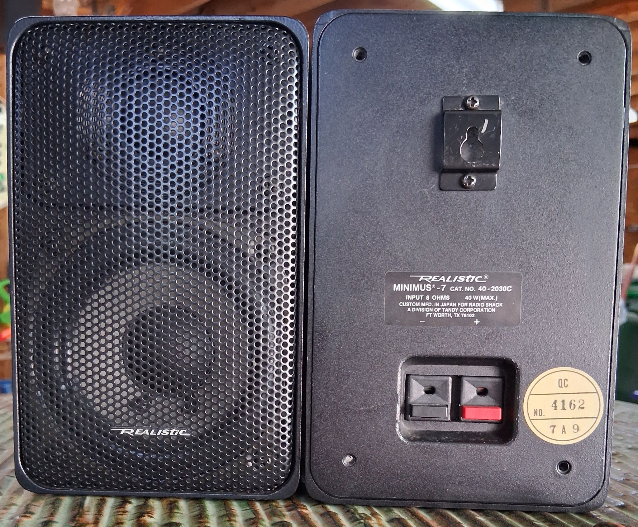 Vintage Realistic Minimus 7 speakers paired with 1976 JVC receiver