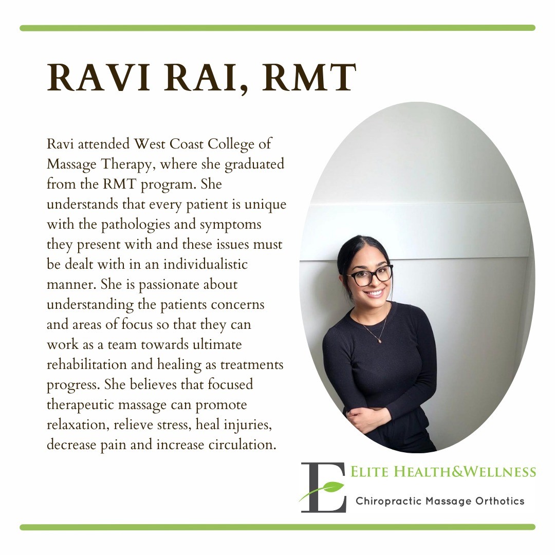 Meet our new RMT, Ravi Rai!... - Elite Health & Wellness | Facebook