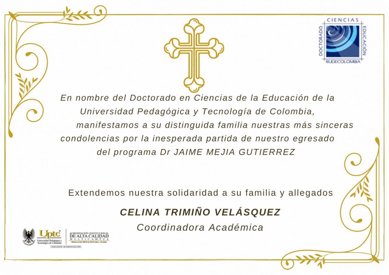 En nombre del... - Doctorado en Ciencias de la Educación UPTC | Facebook