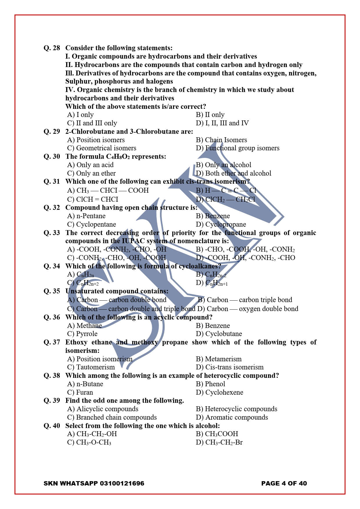 SKN - SKN ORGANIC CHEMISTRY WORKSHEET Fundamental... | Facebook
