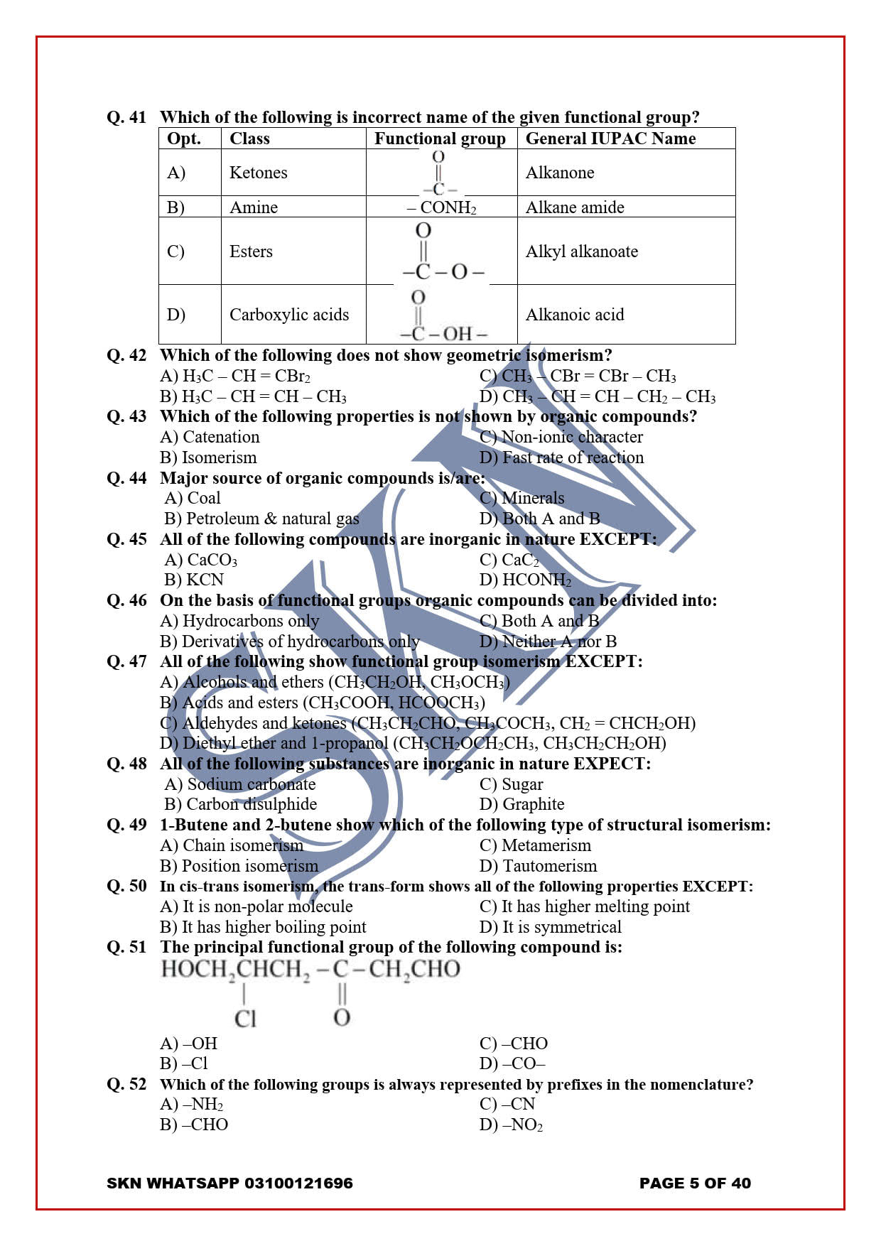 SKN - SKN ORGANIC CHEMISTRY WORKSHEET Fundamental... | Facebook