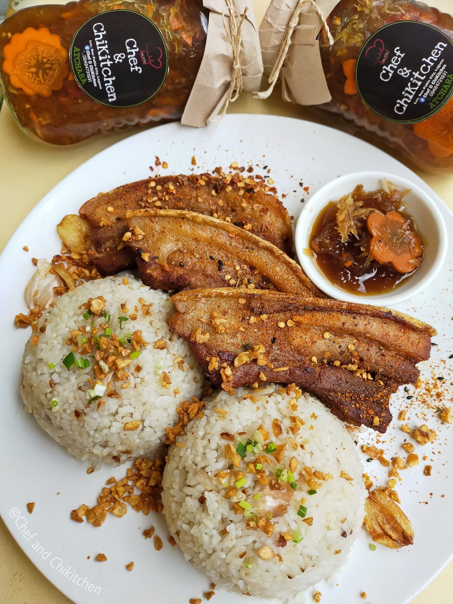 Liempo , Garlic rice , at Maraming... - Chef and ChiKitchen | Facebook
