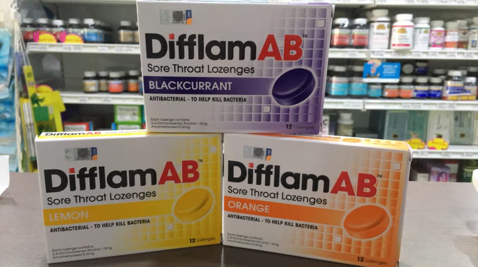 Costmed Pharmacy 康士美药剂行 Sore Throat Now Try Difflam Ab Lozenges Now Most Cases Of Sore Throat Are Caused By Viral And Bacterial Infection Based On The Studies Difflam Ab Have Both