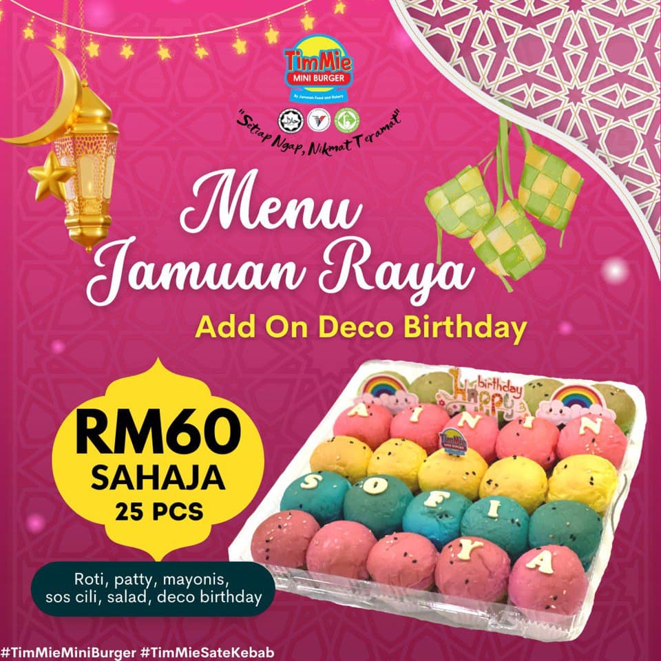 Alia Daud - MENU JAMUAN RAYA TIMMIE MINI BURGER 😍 Ada...