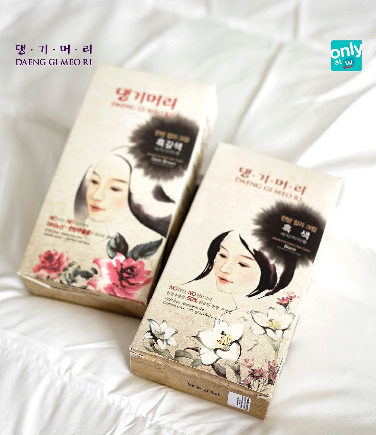 Daeng Gi Meo Ri Herbal Hair Color – Dark Brown, Ammonia-Free & PPD-Free (60g Cream)-1146577