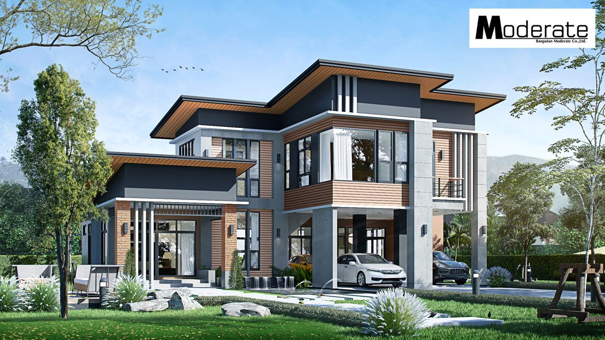แบบบ้านโมเดิร์น... - แบบบ้านโมเดิร์น Modern-บ้านป่าตาลโมเดอเรท | Facebook