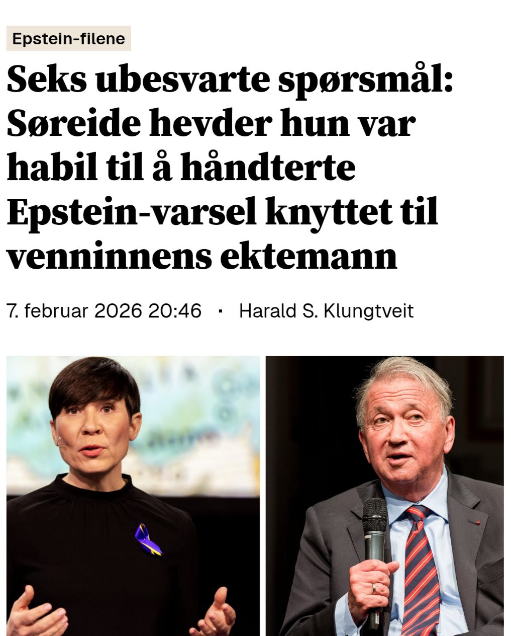 Øyvind Thuestad - Var Søreide habil da hun behandlet saker... | Facebook