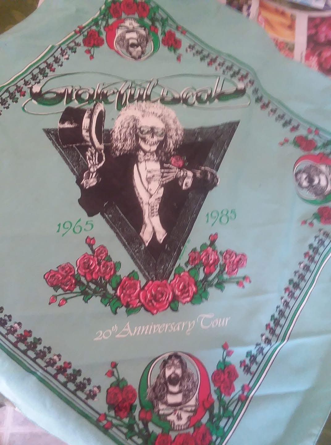 Grateful Dead 60th anniversary silk bandanas by Krystalyn