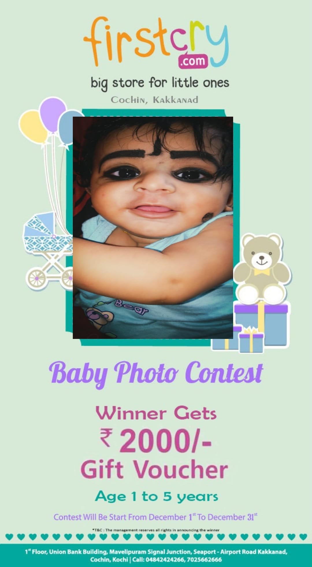 Firstcry.com - ANNIVERSARY SPECIAL BABY PHOTO CONTEST Participant no ...