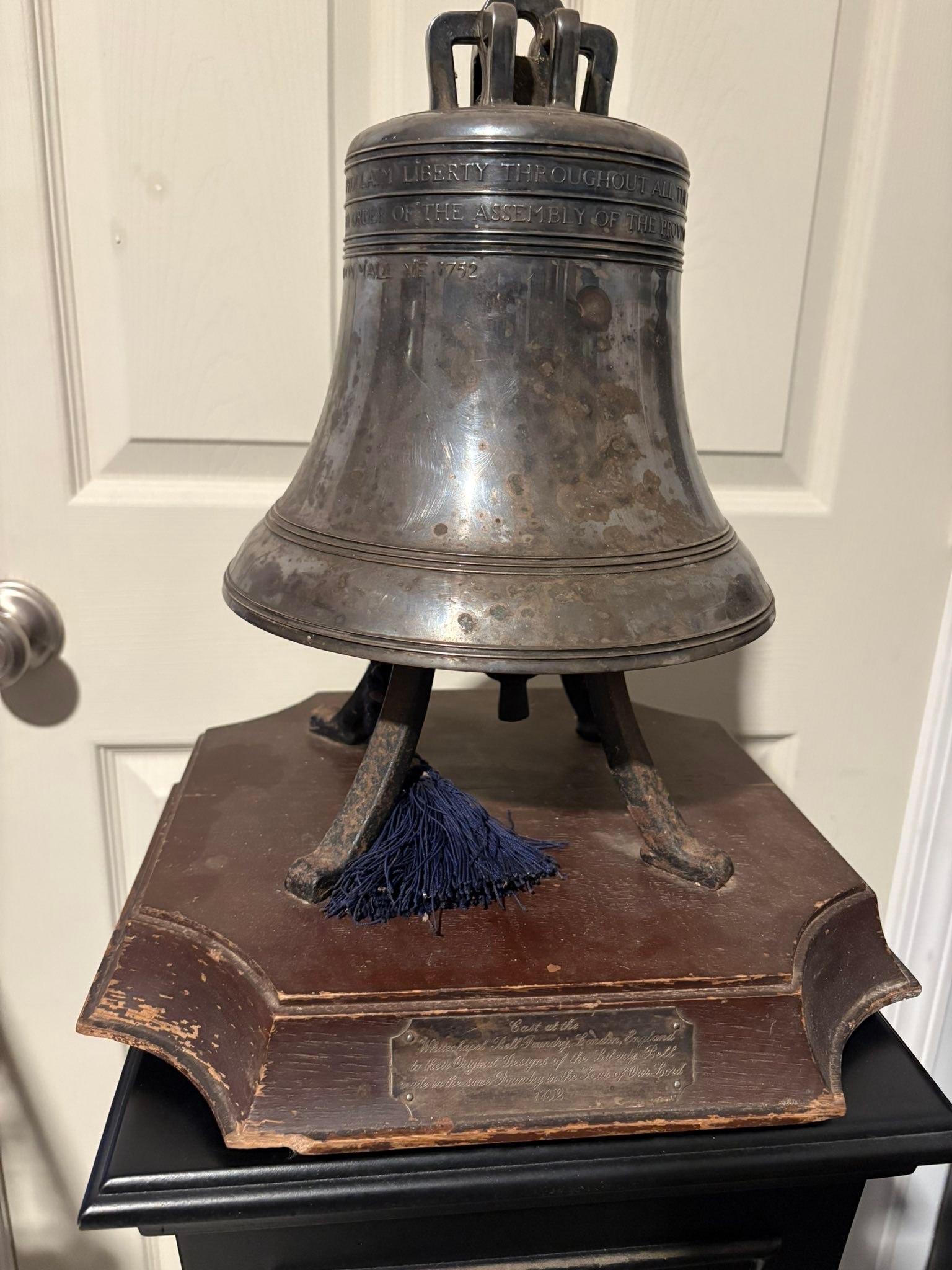 Metal Liberty Bell Wall Decoration Plaque. Made in USA 1970 | Used 