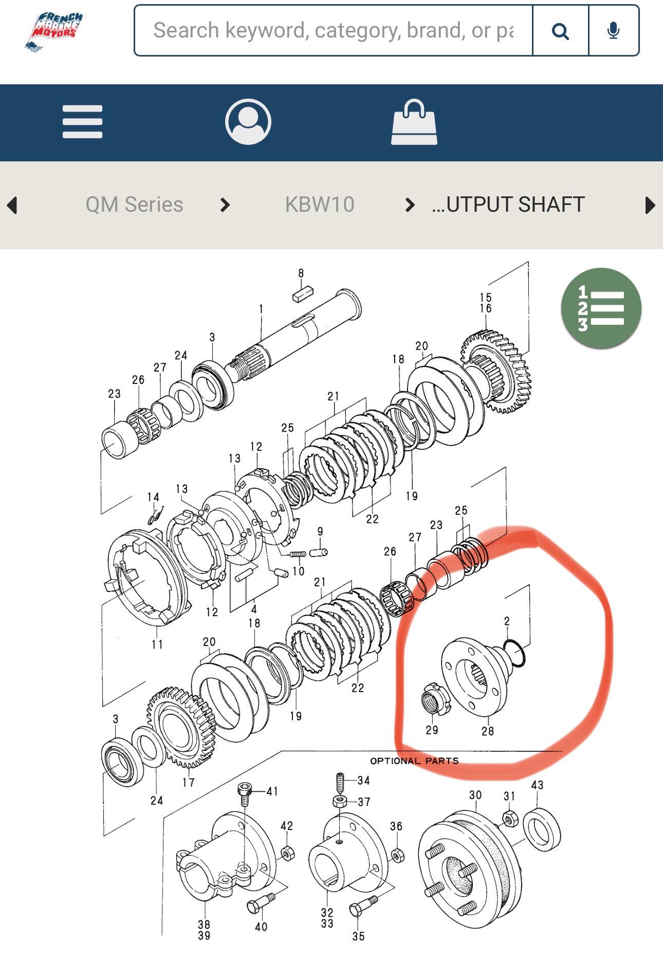Yanmar 3HM35F gearbox KBW10 obsolete part source