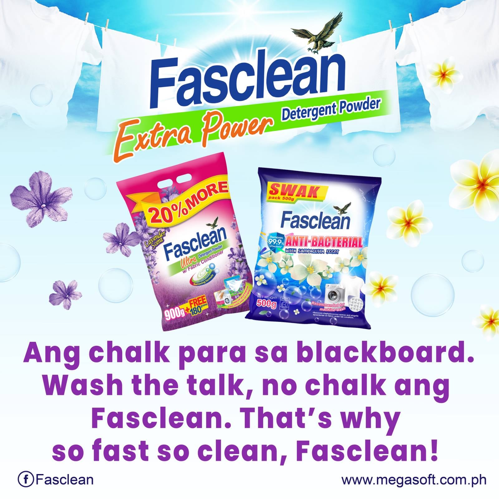 Fasclean - Ang chalk para sa blackboard. Wash the talk, no...