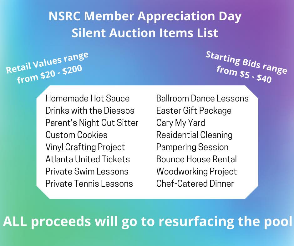 Here’s a full list of... - Nantucket Swim and Racquet Club