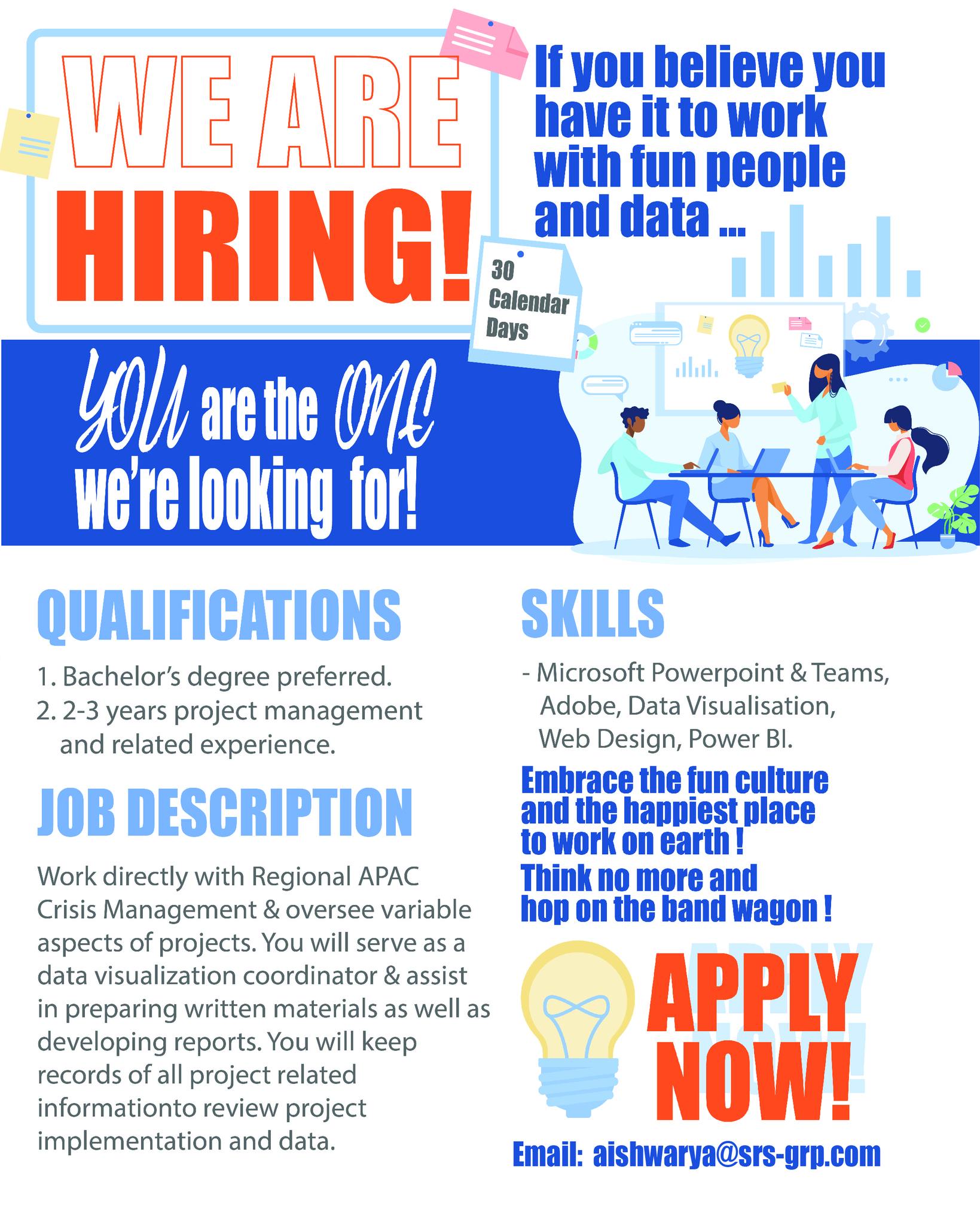 Security & Risk Solutions Pte Ltd - WE ARE HIRING A PROJECT ASSOCIATE ...