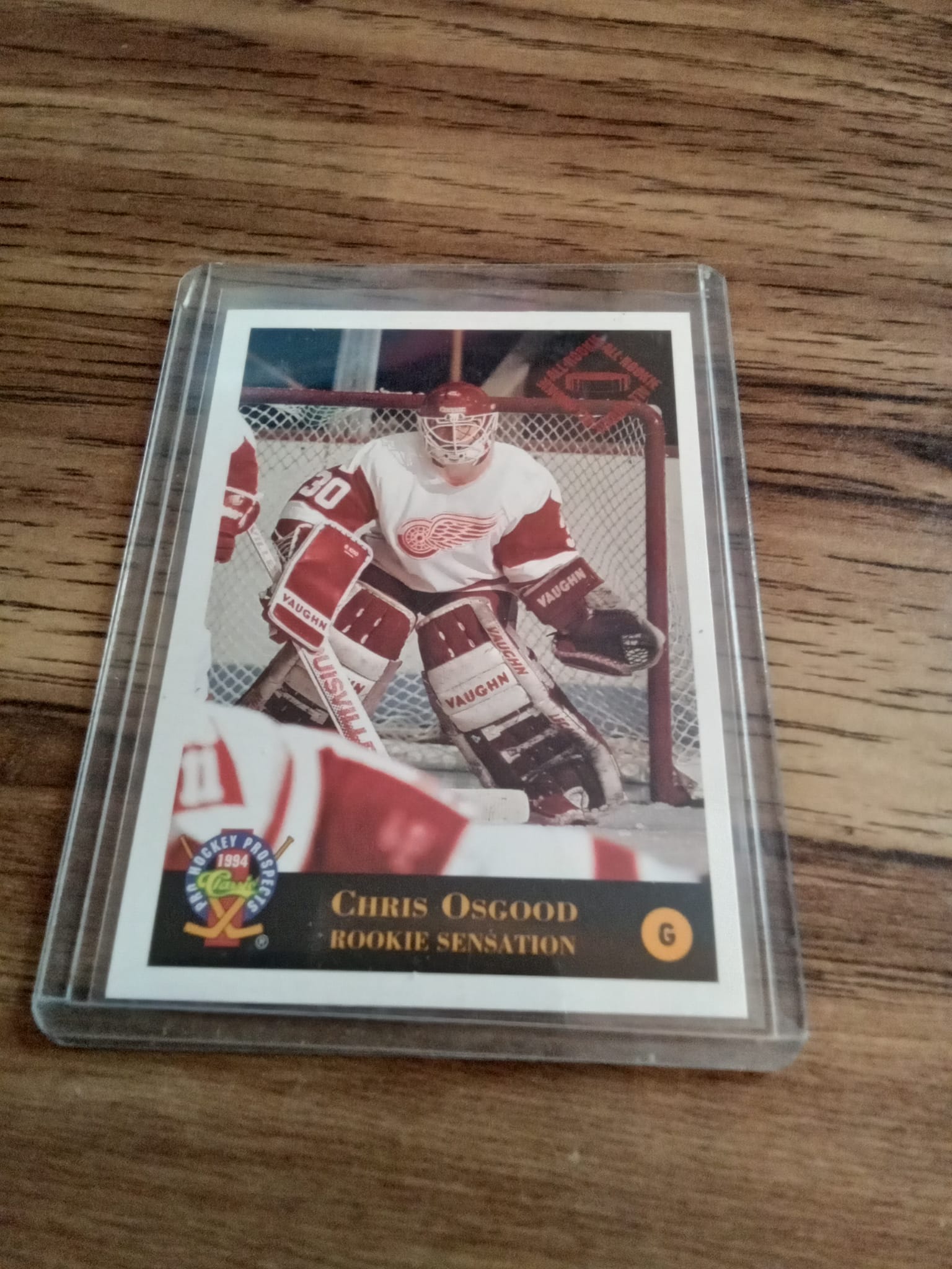 New Chris Osgood card and a 1996 Mc Donalds mask Trevor Kidd for
