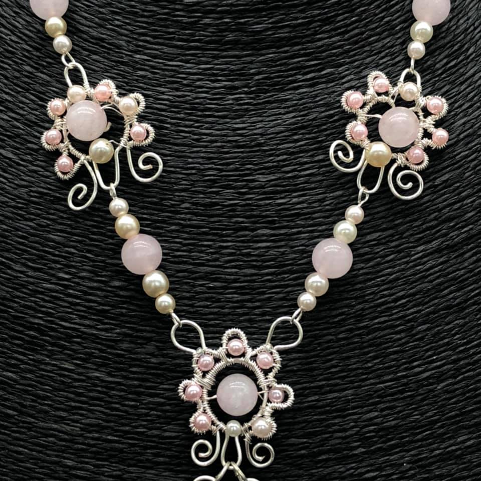 Natural 8mm White South Sea Shell Pearl Gemstone Necklace Earrings Set 18