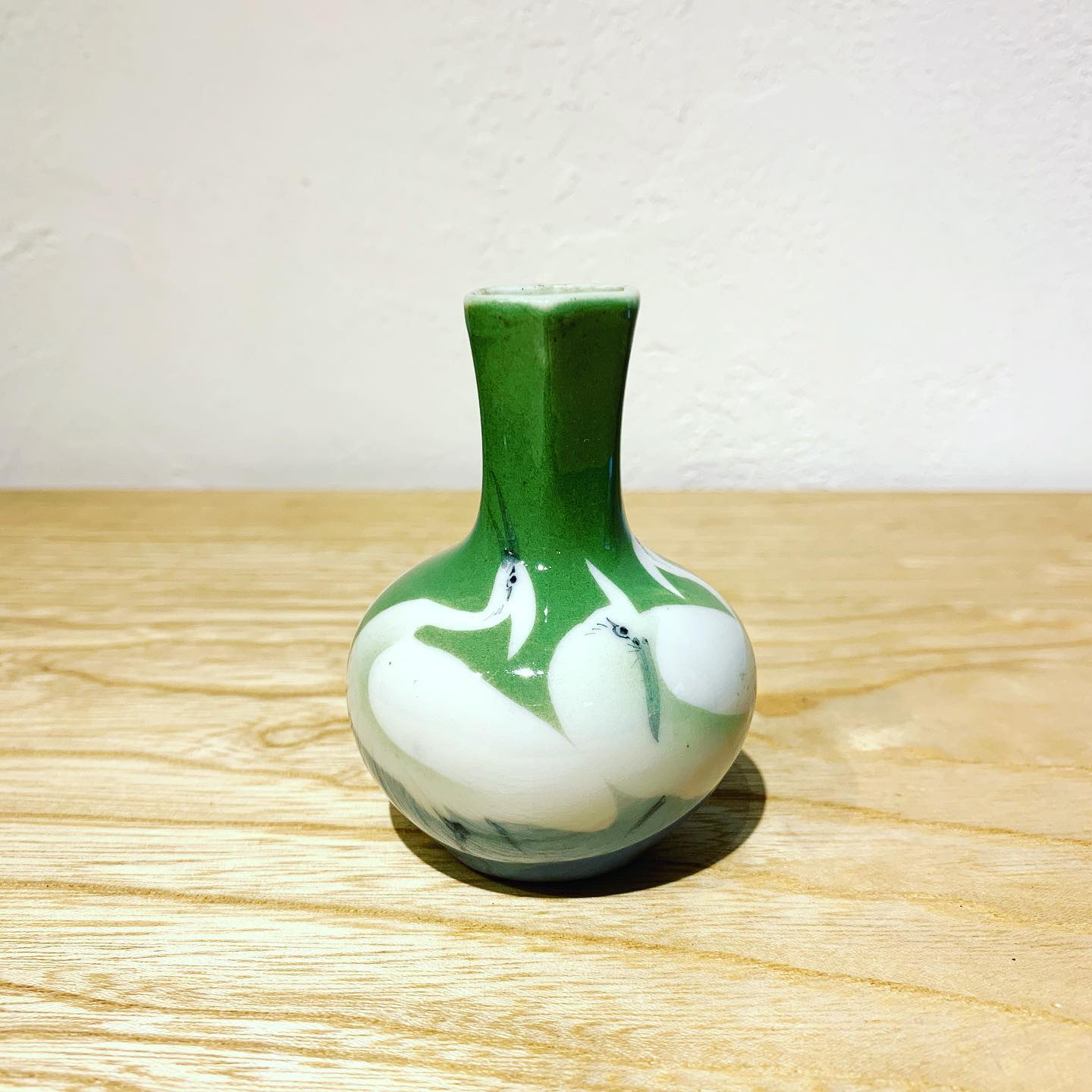 古美術上田 - ． 釉下彩鷺図小壺 #西浦焼 Egret design small pot By