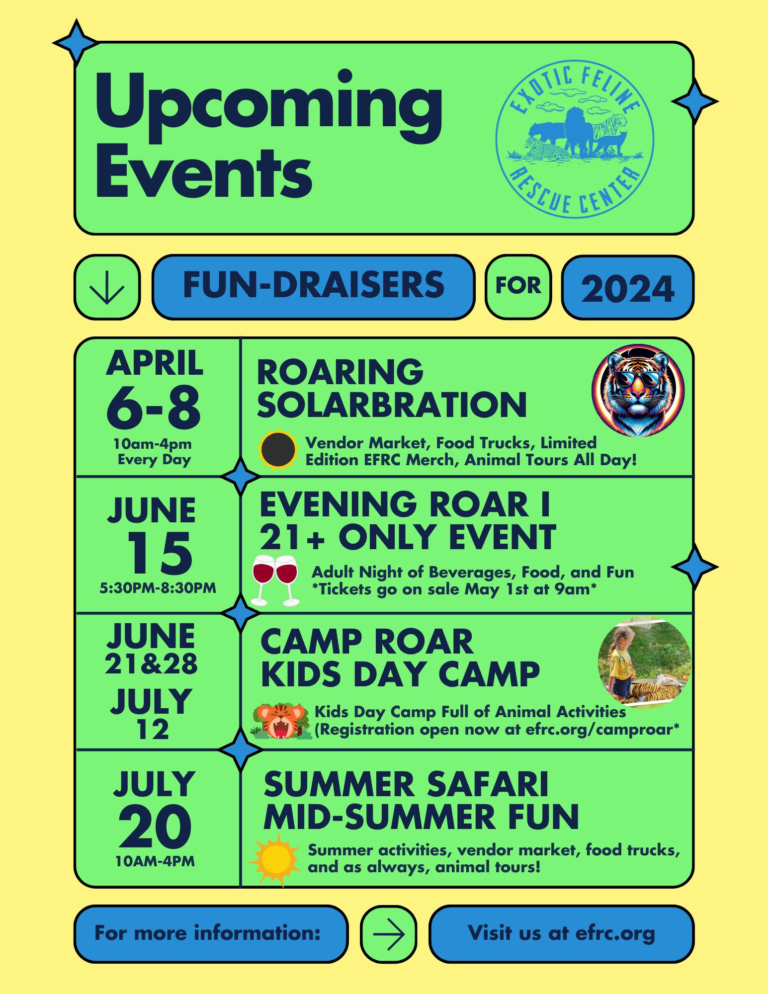 Exotic Feline Rescue Center Special Events and Fundraisers | Center ...