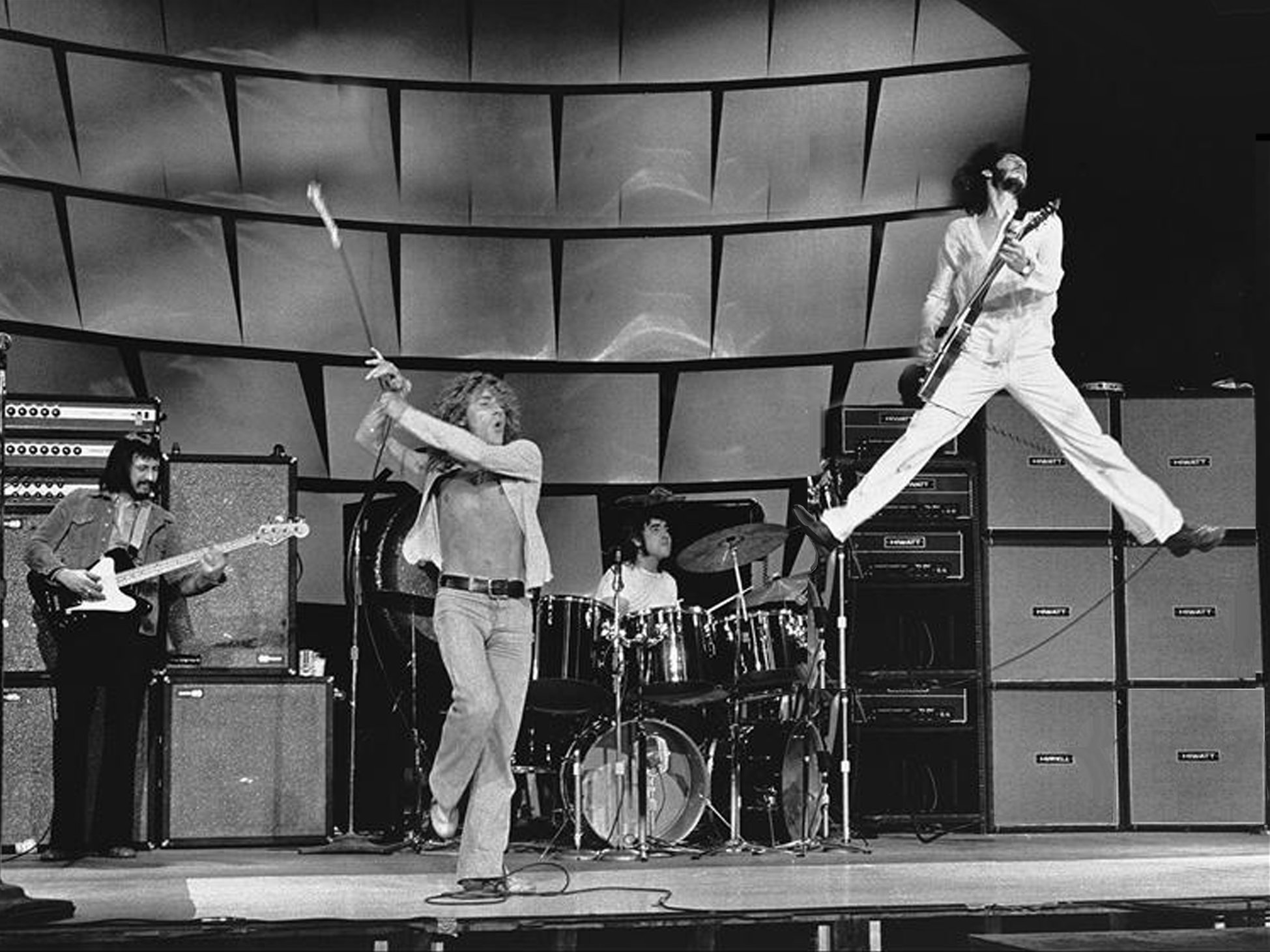 The Who on stage at the University of Leeds Refectory, 1970. 54 