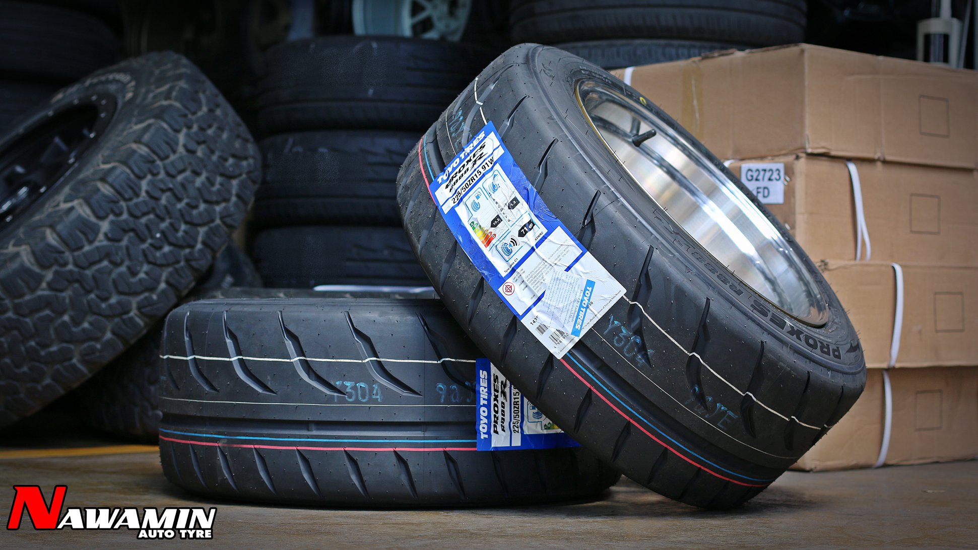 ลูกค้ายกล้อแท้มาจัดยางโหด Toyo R888r 225/50 r15 (Japan) สุดจัดเลยคร้าบบ ...