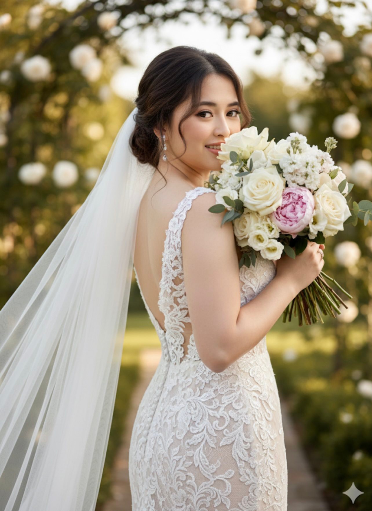 Salie - Use this photo to create A hyper-realistic bridal portrait of a ...