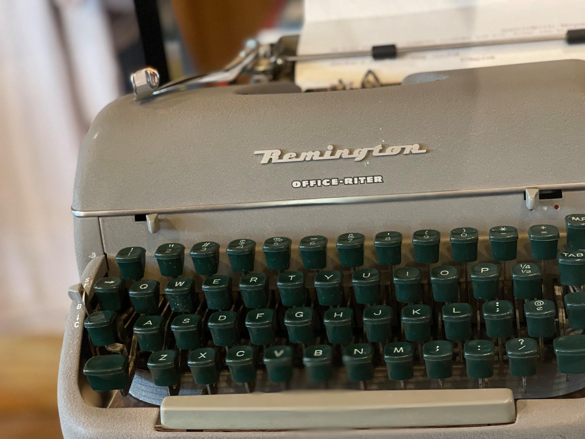 Ridgway - We have two typewriters beautifully refurbished by Tom ...