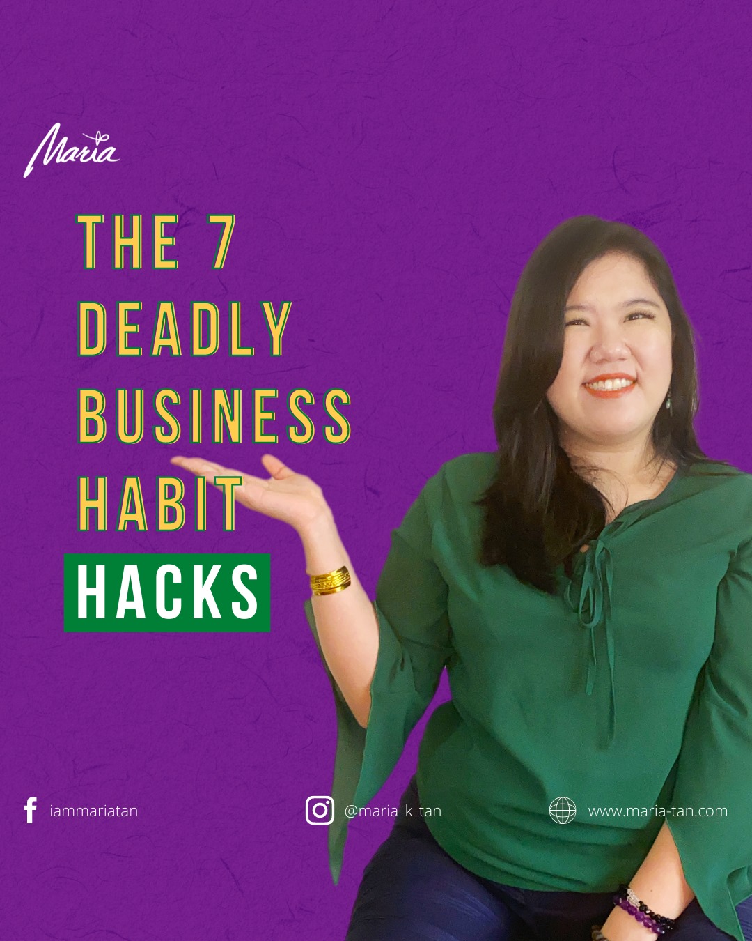 Maria Tan - For every problem there is a solution, and...