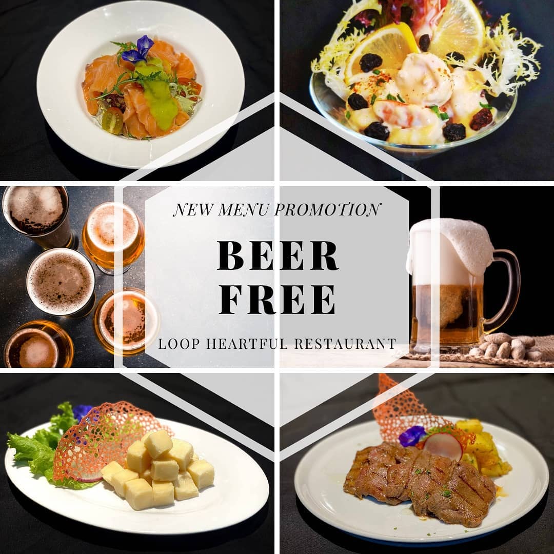 LOOP - Let's enjoy our new menu with beer🤤🍻 New menu renewal promotion ...