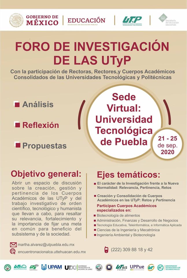UTBISPuebla - FORO DE INVESTIGACIÓN DE LAS UTyP. Con la... | Facebook