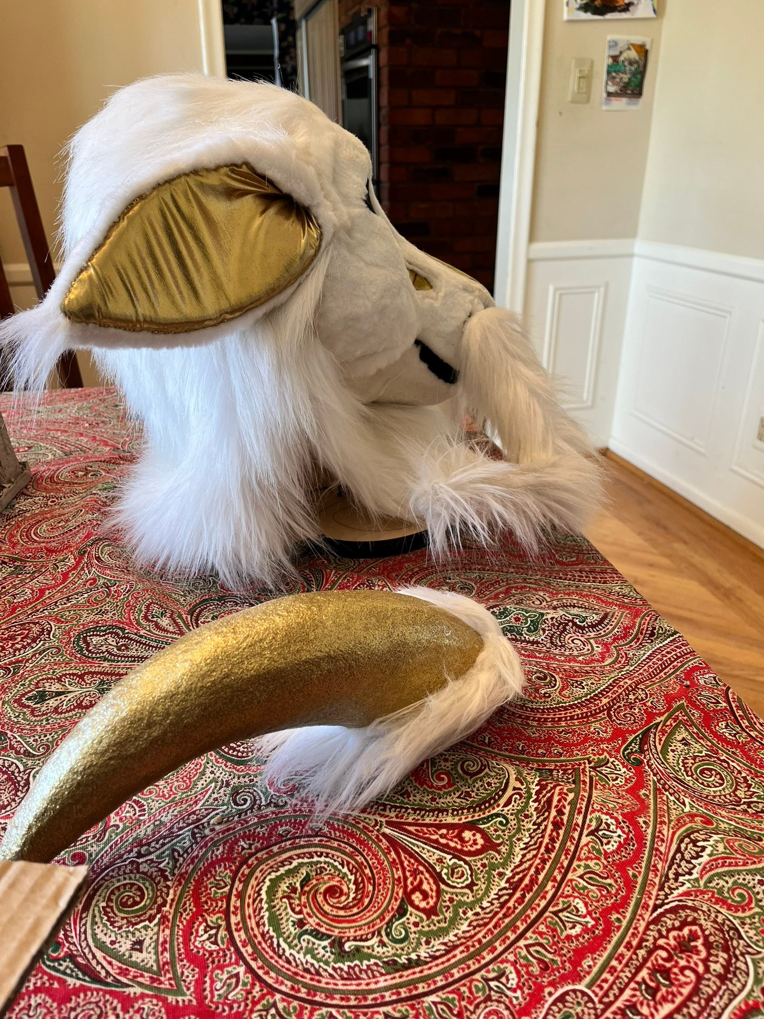 Resin Fursuit Dragon head for sale Fluffy Dragon Fursuit Head for Sale or Trade! main image 0