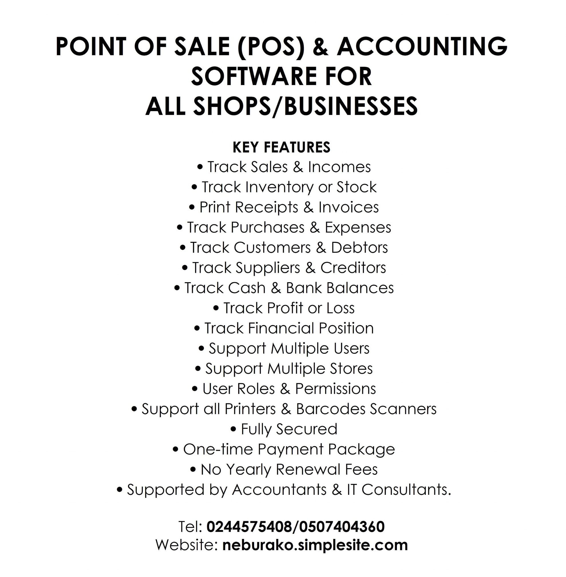 Accounting Software & Point of Sale POS Software Solutions - Ghana | Accra