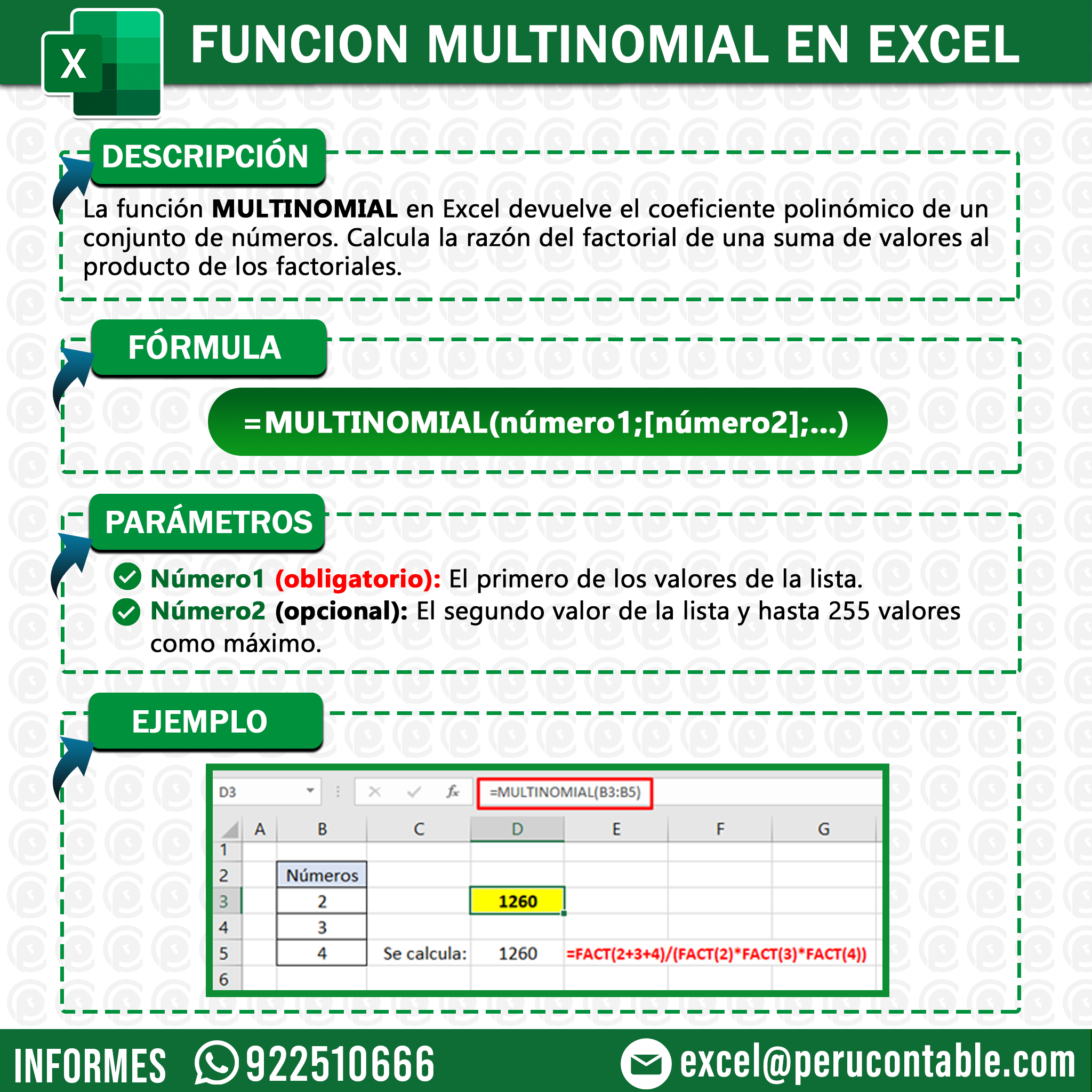 Función multinomial en Excel CURSO... - Aprendexcel Fácil