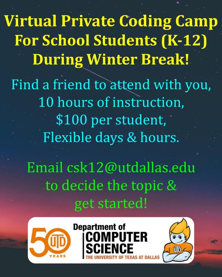 Computer Science Outreach at UT Dallas | Richardson TX