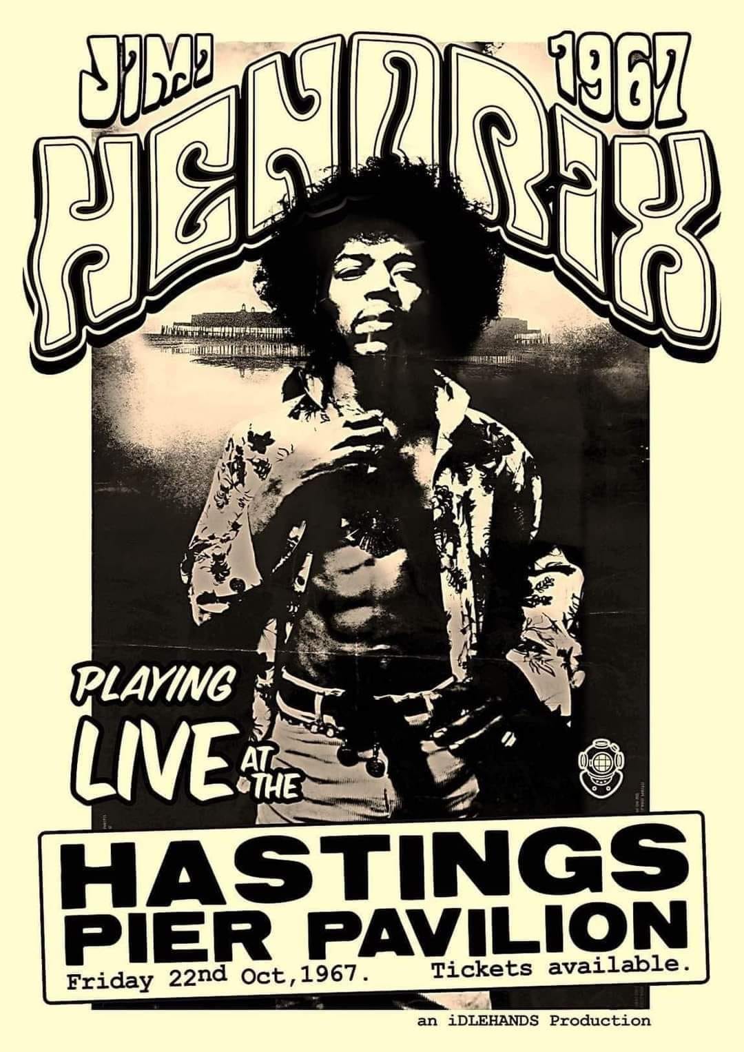 Concert poster for the April 11, 1967 performance at the Granada