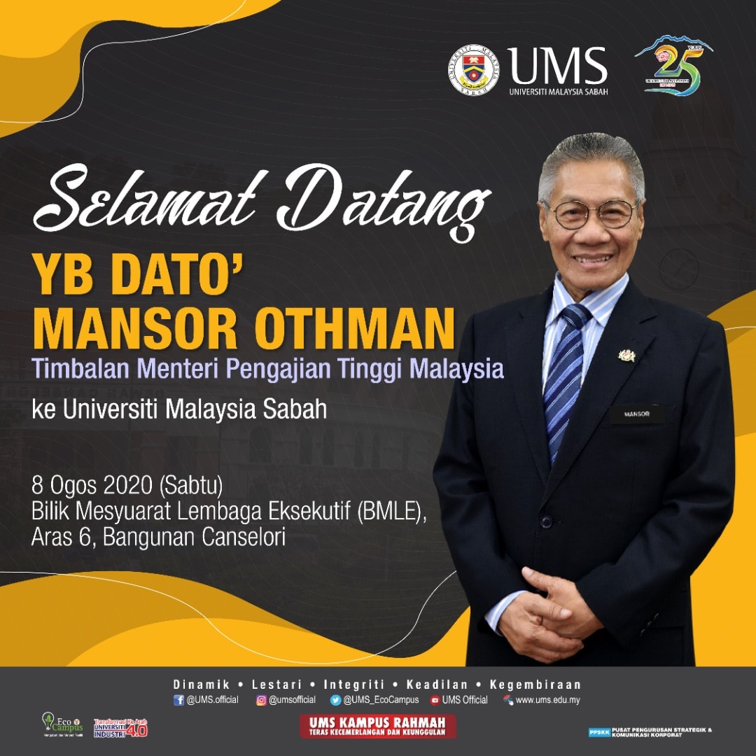 Selamat Datang Dato Mansur Universiti Malaysia Sabah Facebook