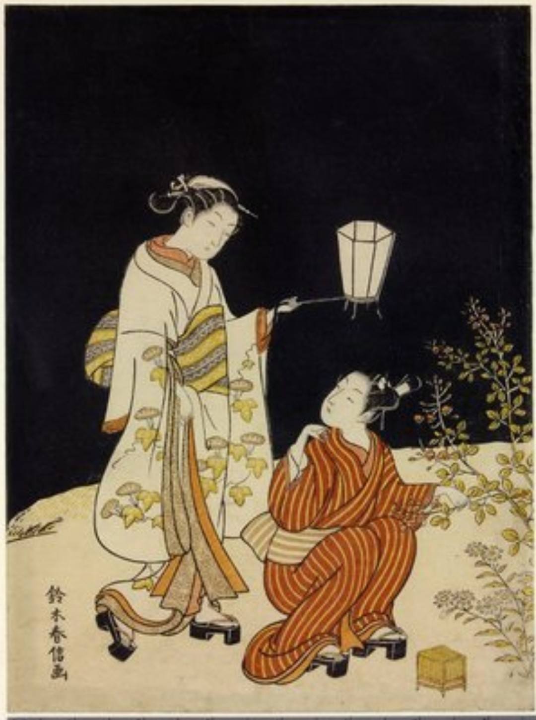 🌱🌱『美』を観て『和』する🌱🌱 鈴木春信 Suzuki Harunobu 《萩と男女