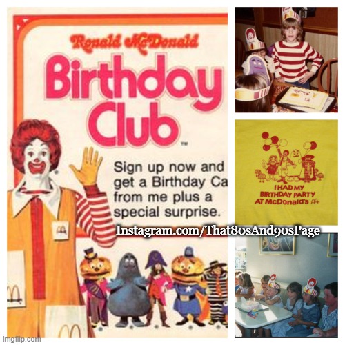 McDonald's Birthday Parties Hit Different In 1989
